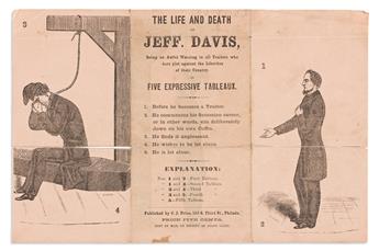 (CIVIL WAR--CONFEDERATE.) The Life and Death of Jeff. Davis, being an Awful Warning to all Traitors . . . in Five Expressive Tableaux.